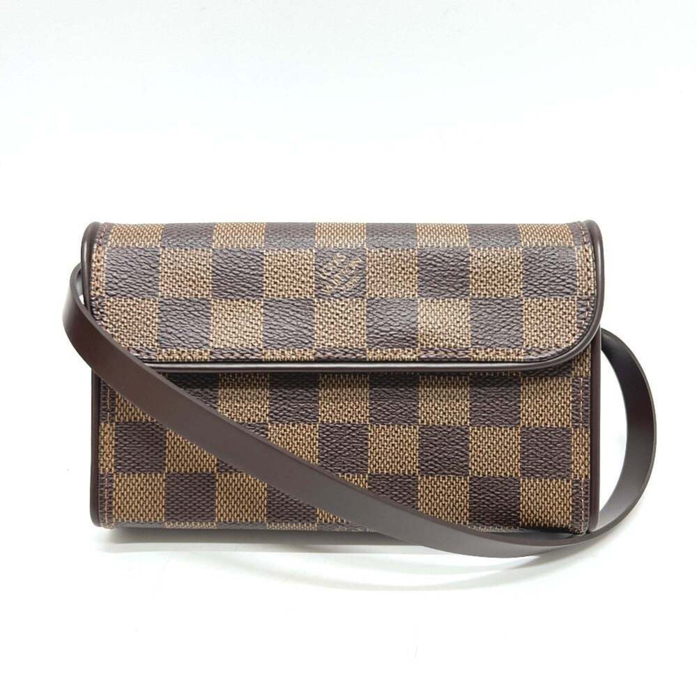 LOUIS VUITTON Authentic Brown Damier Canvas Pochette Hobo Bag